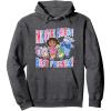 Dora the Explorer ¡Mejores Amigos! Best Friends Chest Logo Pullover Hoodie(Dark Heather Grey)
