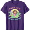 Dora the Explorer ¡Pudimos Juntos! We Did It Together! Logo T-Shirt(Purple)