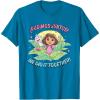 Dora the Explorer ¡Pudimos Juntos! We Did It Together! Logo T-Shirt(Sapphire Blue)