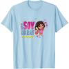 Dora the Explorer ¡Soy Dora! Floral Colorful Big Chest Logo T-Shirt(Baby Blue)
