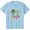 Kids Dora (2024) – Character Grid T-Shirt(Baby Blue)