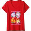 Womens Dora (2024) Dora and Friends V-Neck T-Shirt(Red)