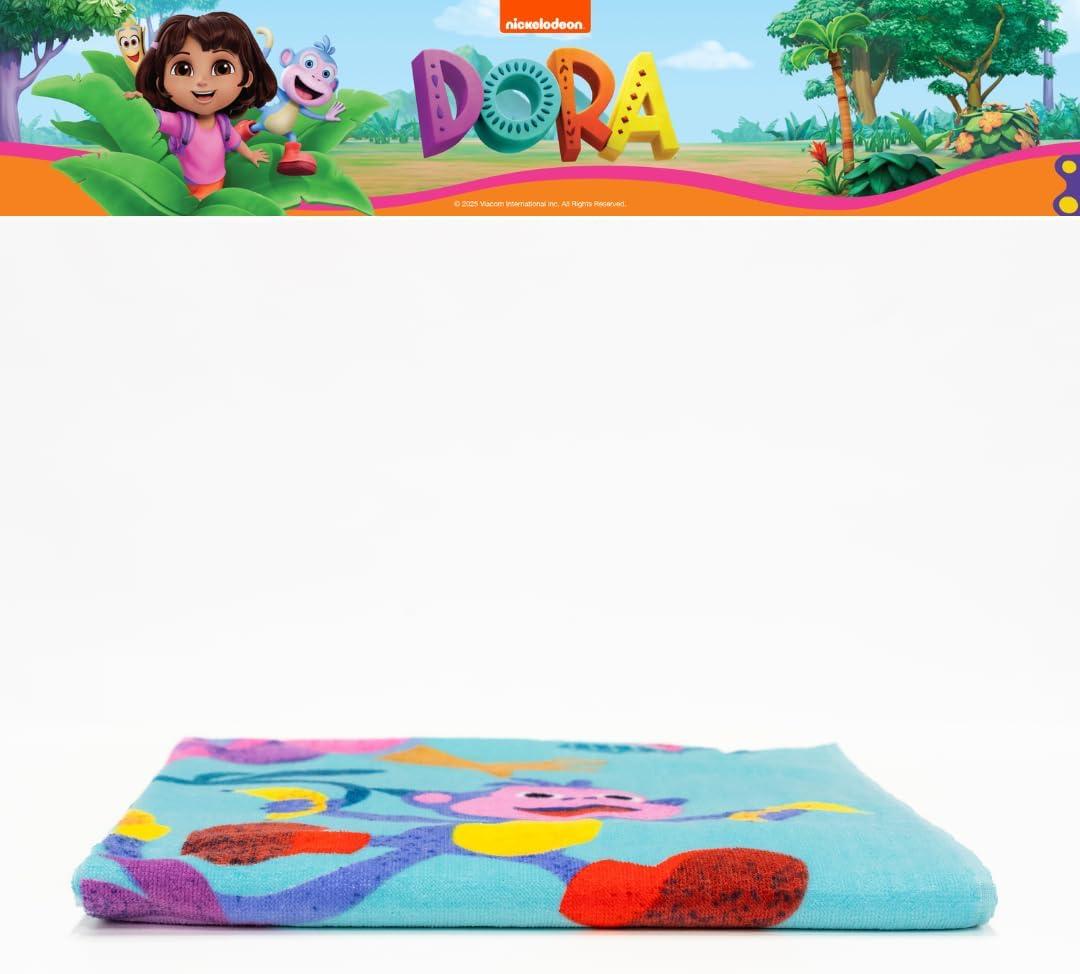 imageFranco Dora The Explorer Kids Super Soft Cotton BathPoolBeach Towel 58 in x 28 in Offically Licensed ProductDora the Explorer
