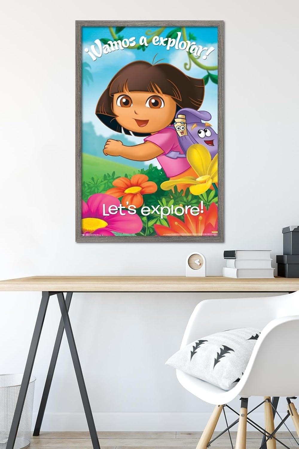 imageTrends International Nickelodeon Dora The Explorer Explore Wall Poster 22375quot x 34quot Premium Unframed VersionBarnwood Framed Version