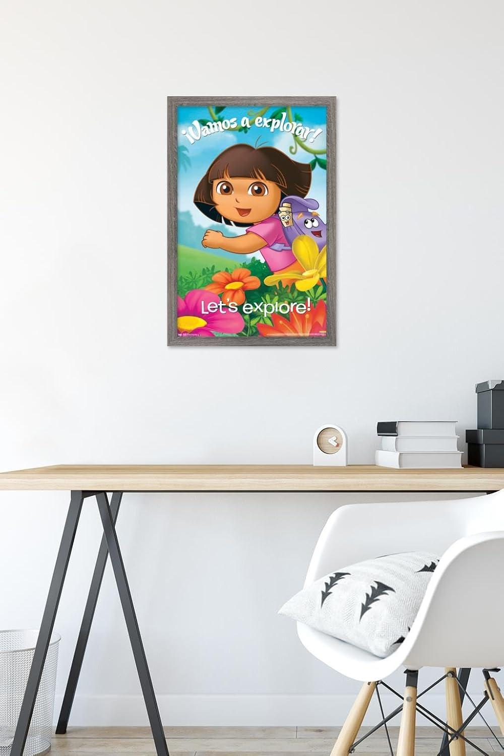imageTrends International Nickelodeon Dora The Explorer Explore Wall Poster 22375quot x 34quot Premium Unframed VersionBarnwood Framed Version