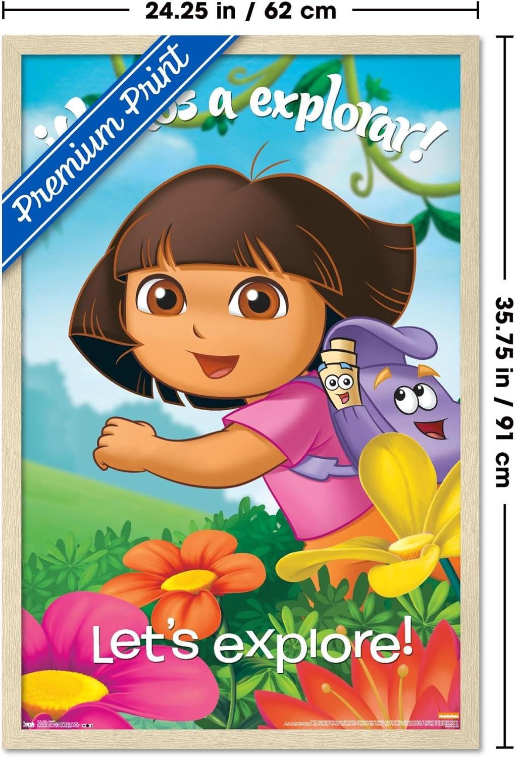 imageTrends International Nickelodeon Dora The Explorer Explore Wall Poster 22375quot x 34quot Premium Unframed VersionBlonde Framed Version