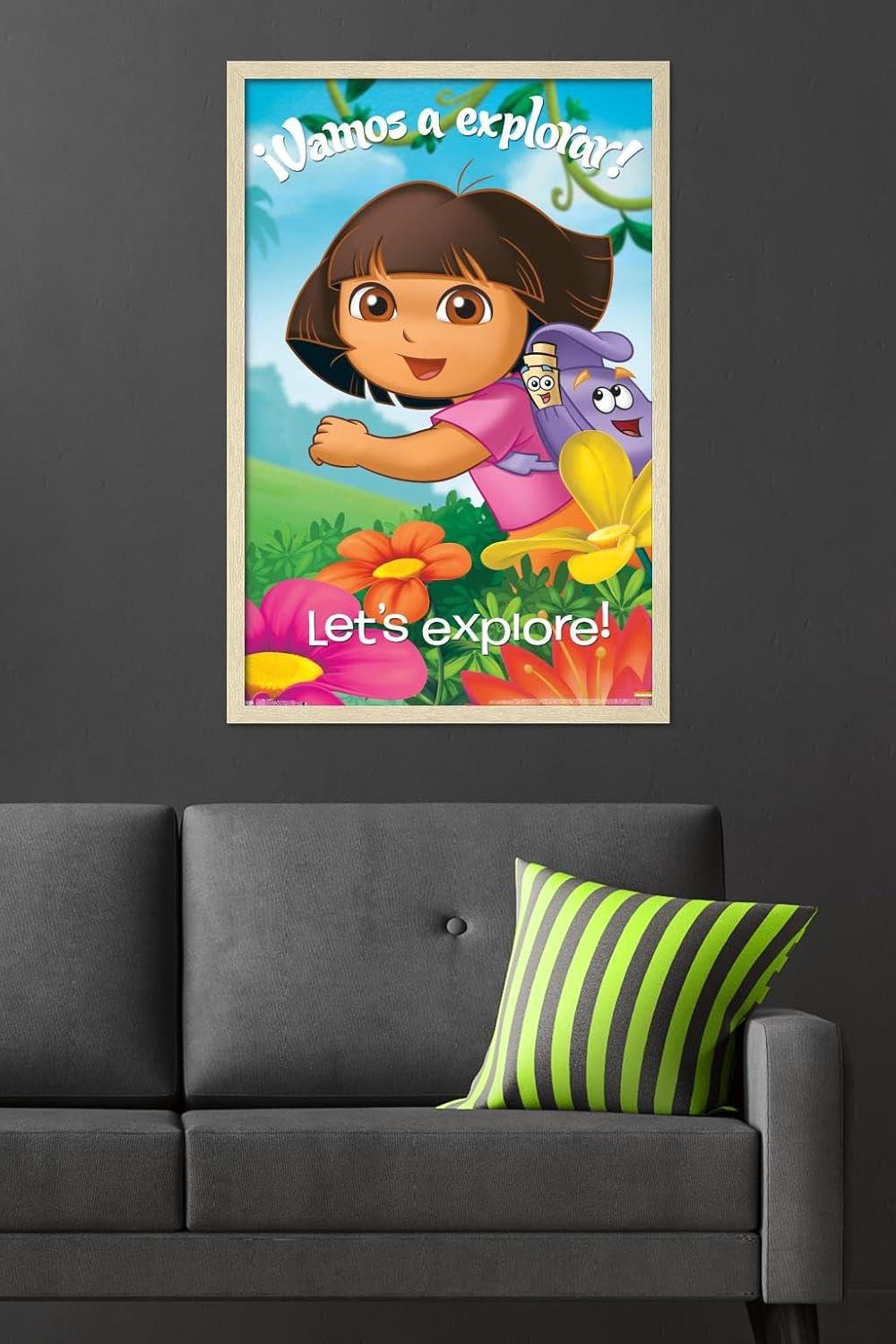 imageTrends International Nickelodeon Dora The Explorer Explore Wall Poster 22375quot x 34quot Premium Unframed VersionBlonde Framed Version