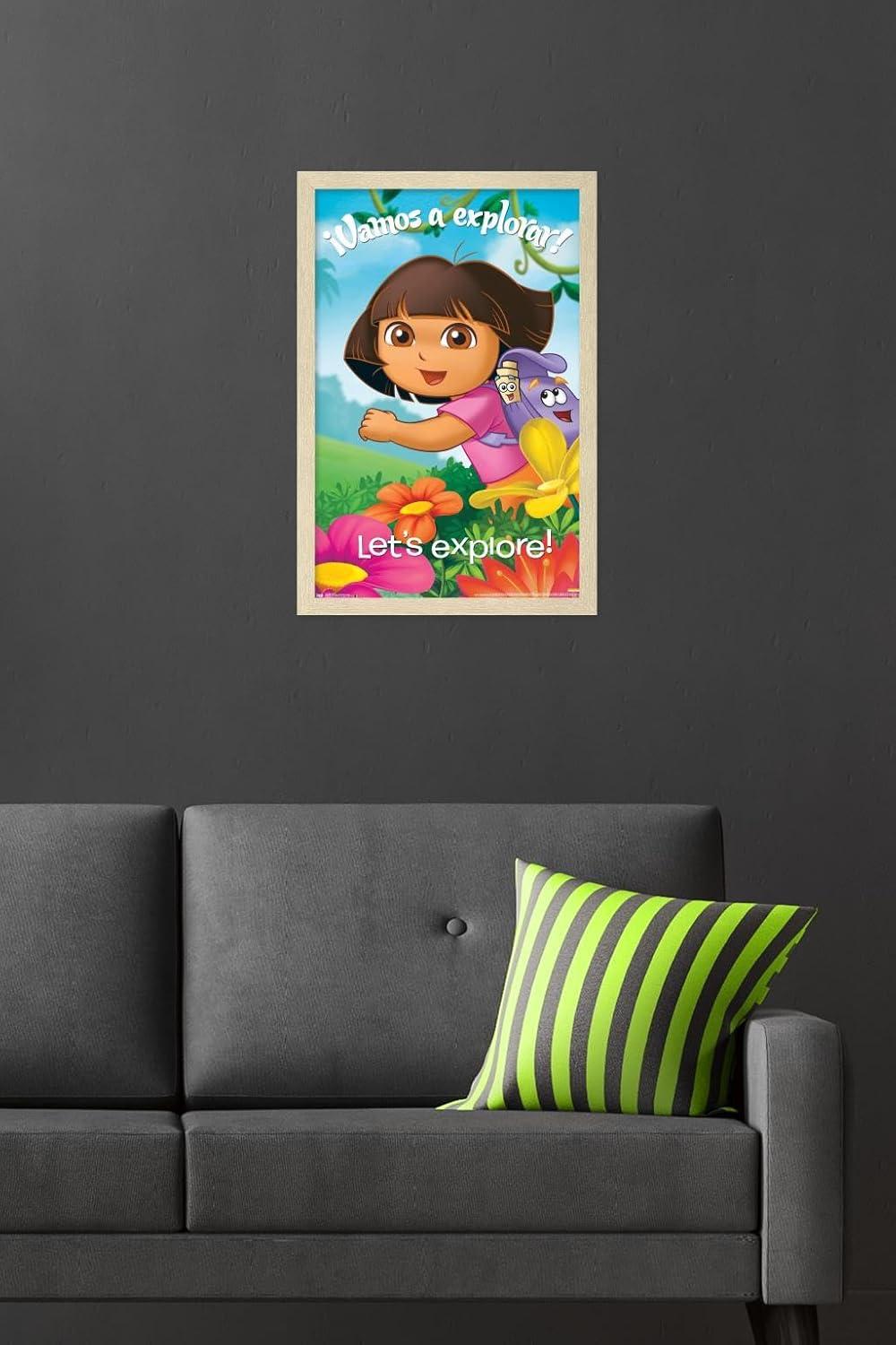 imageTrends International Nickelodeon Dora The Explorer Explore Wall Poster 22375quot x 34quot Premium Unframed VersionBlonde Framed Version