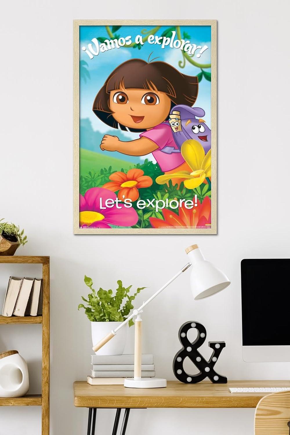 imageTrends International Nickelodeon Dora The Explorer Explore Wall Poster 22375quot x 34quot Premium Unframed VersionBlonde Framed Version