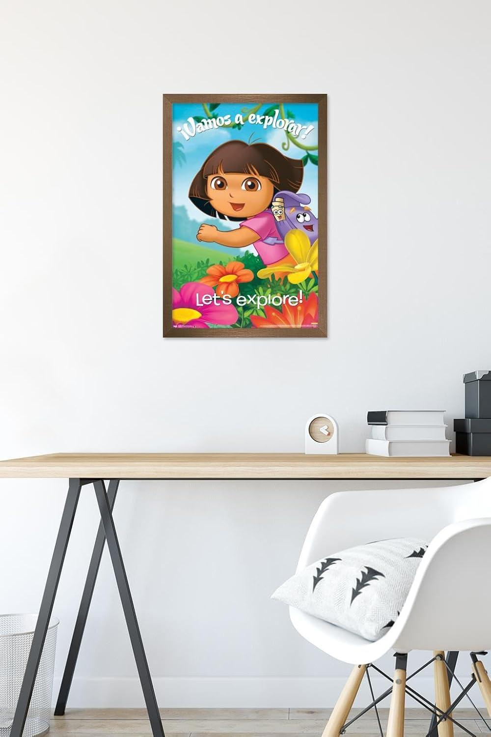 imageTrends International Nickelodeon Dora The Explorer Explore Wall Poster 22375quot x 34quot Premium Unframed VersionBronze Framed Version
