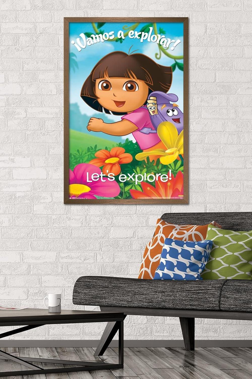 imageTrends International Nickelodeon Dora The Explorer Explore Wall Poster 22375quot x 34quot Premium Unframed VersionBronze Framed Version