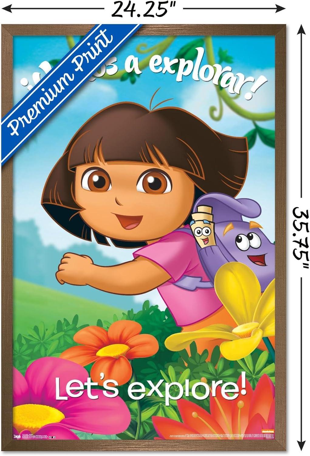 imageTrends International Nickelodeon Dora The Explorer Explore Wall Poster 22375quot x 34quot Premium Unframed VersionBronze Framed Version