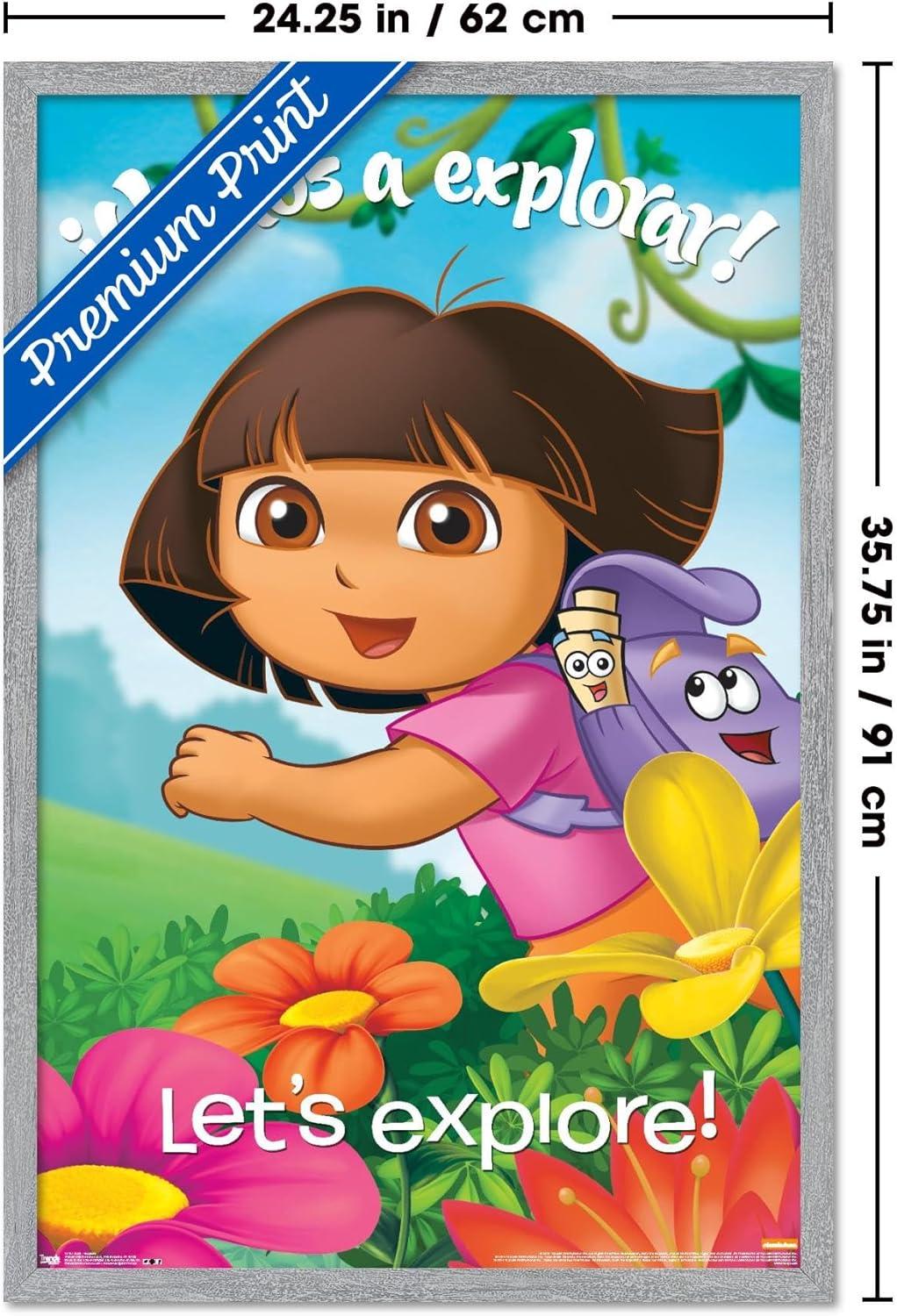 imageTrends International Nickelodeon Dora The Explorer Explore Wall Poster 22375quot x 34quot Premium Unframed VersionGray Framed Version