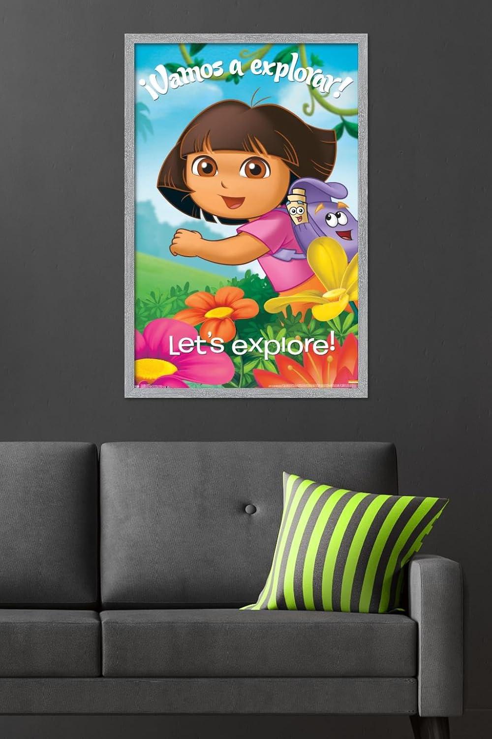 imageTrends International Nickelodeon Dora The Explorer Explore Wall Poster 22375quot x 34quot Premium Unframed VersionGray Framed Version
