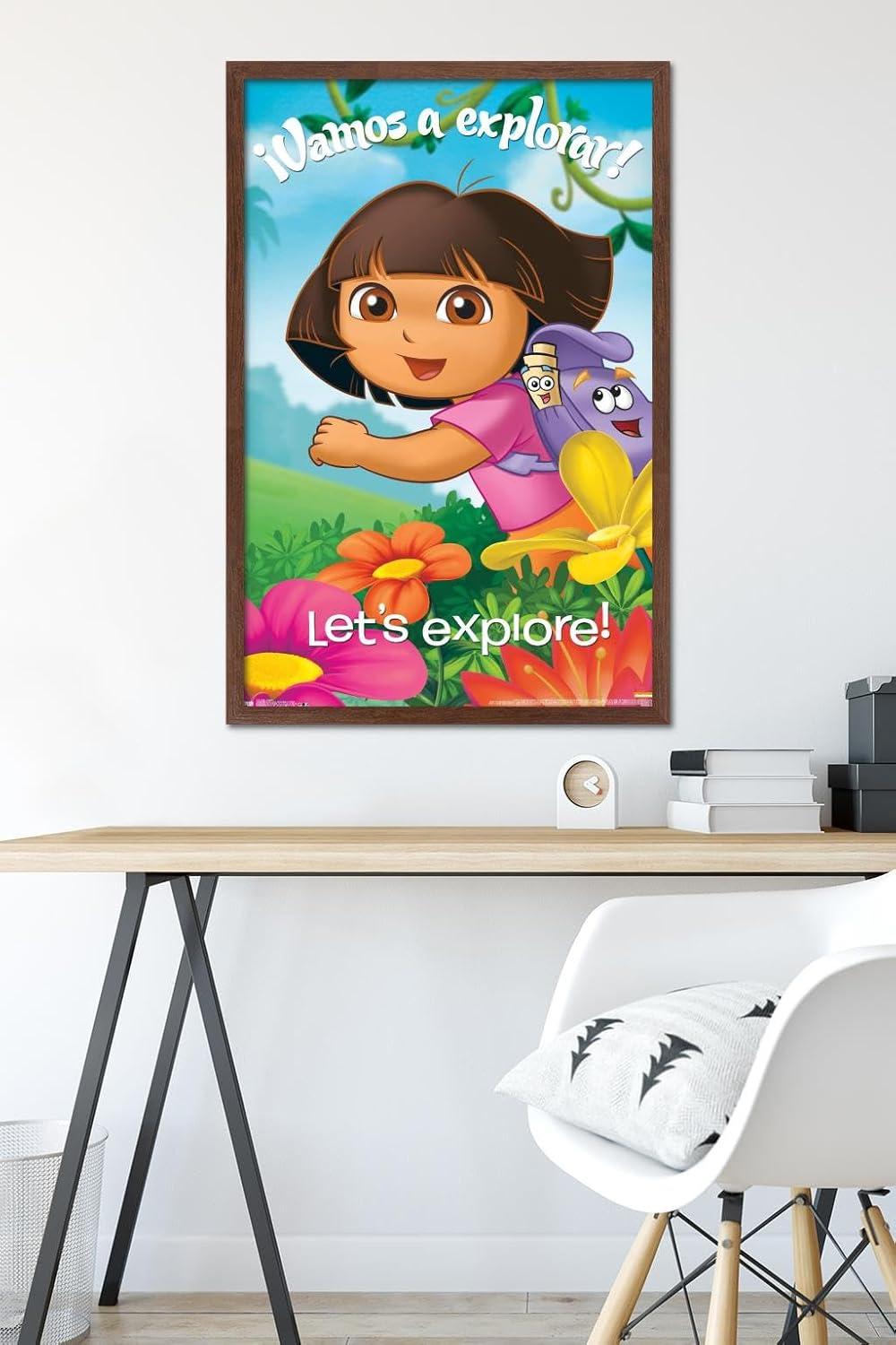 imageTrends International Nickelodeon Dora The Explorer Explore Wall Poster 22375quot x 34quot Premium Unframed VersionMahogany Framed Version