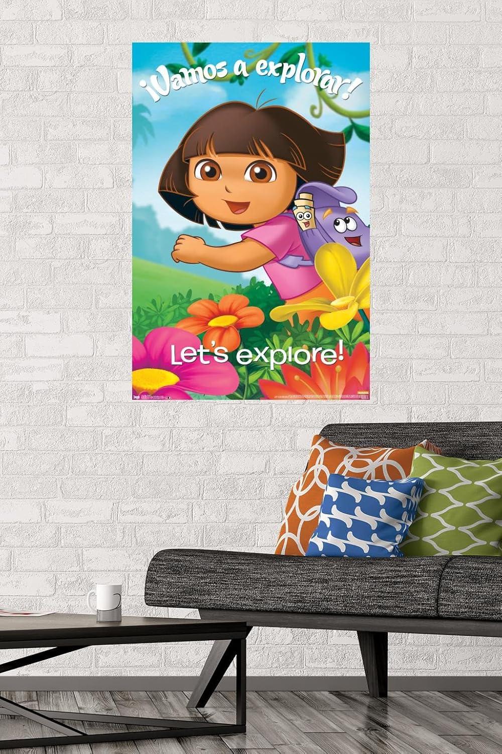 imageTrends International Nickelodeon Dora The Explorer Explore Wall Poster 22375quot x 34quot Premium Unframed VersionPremium Poster Mount Bundle