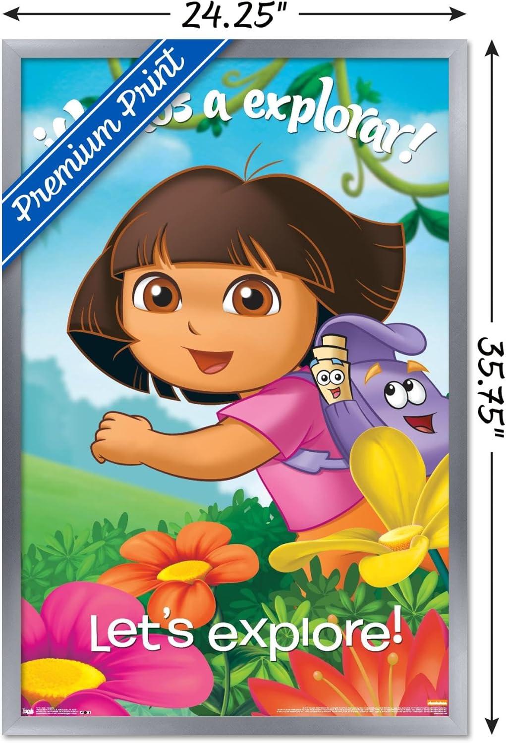 imageTrends International Nickelodeon Dora The Explorer Explore Wall Poster 22375quot x 34quot Premium Unframed VersionSilver Framed Version