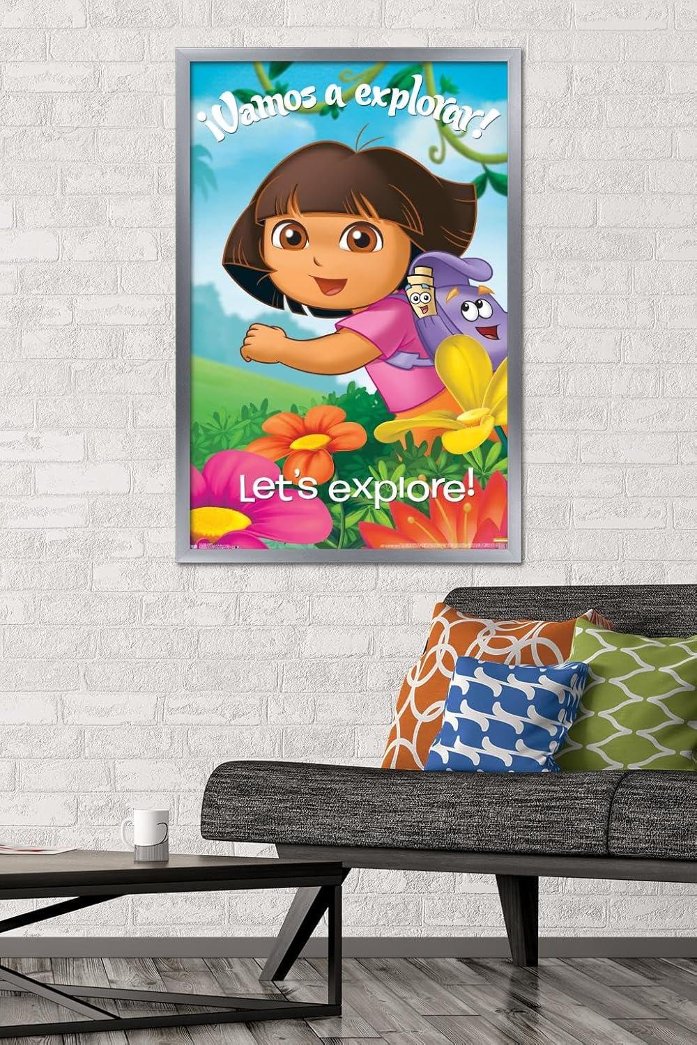 imageTrends International Nickelodeon Dora The Explorer Explore Wall Poster 22375quot x 34quot Premium Unframed VersionSilver Framed Version
