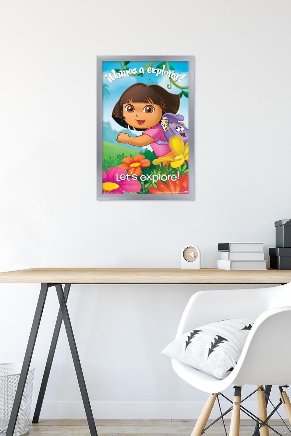 imageTrends International Nickelodeon Dora The Explorer Explore Wall Poster 22375quot x 34quot Premium Unframed VersionSilver Framed Version
