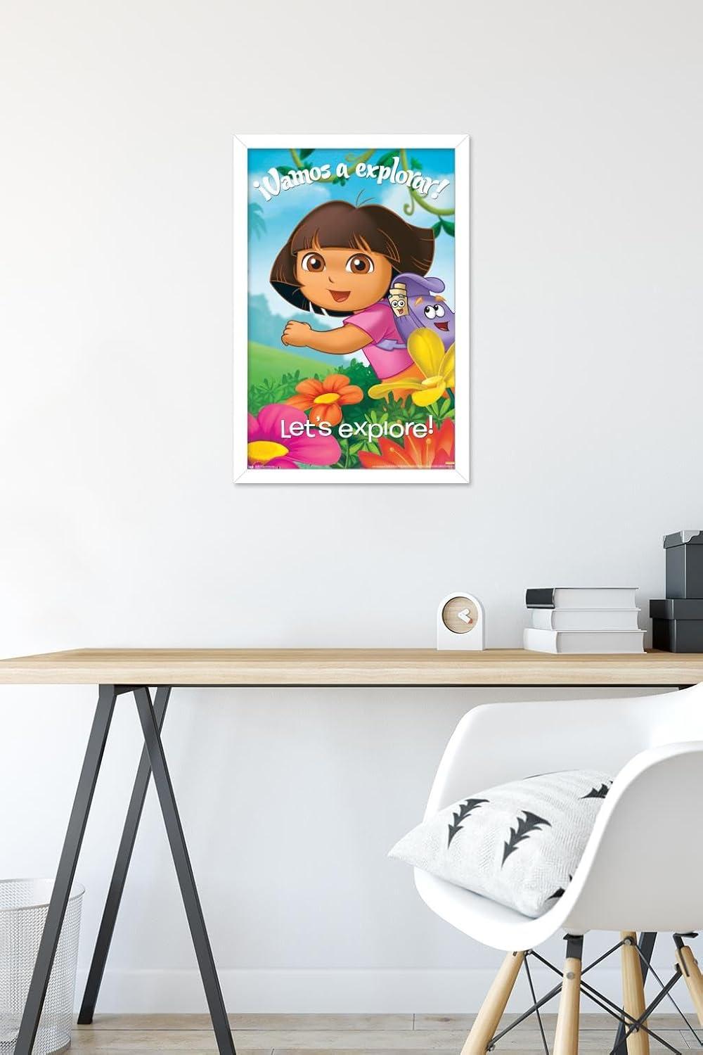imageTrends International Nickelodeon Dora The Explorer Explore Wall Poster 22375quot x 34quot Premium Unframed VersionWhite Framed Version