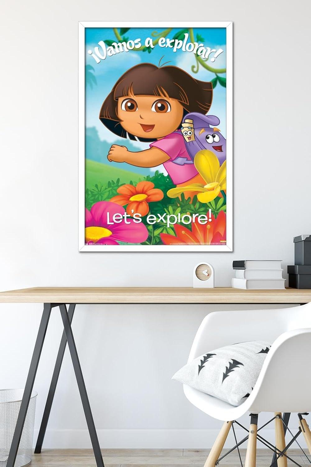 imageTrends International Nickelodeon Dora The Explorer Explore Wall Poster 22375quot x 34quot Premium Unframed VersionWhite Framed Version