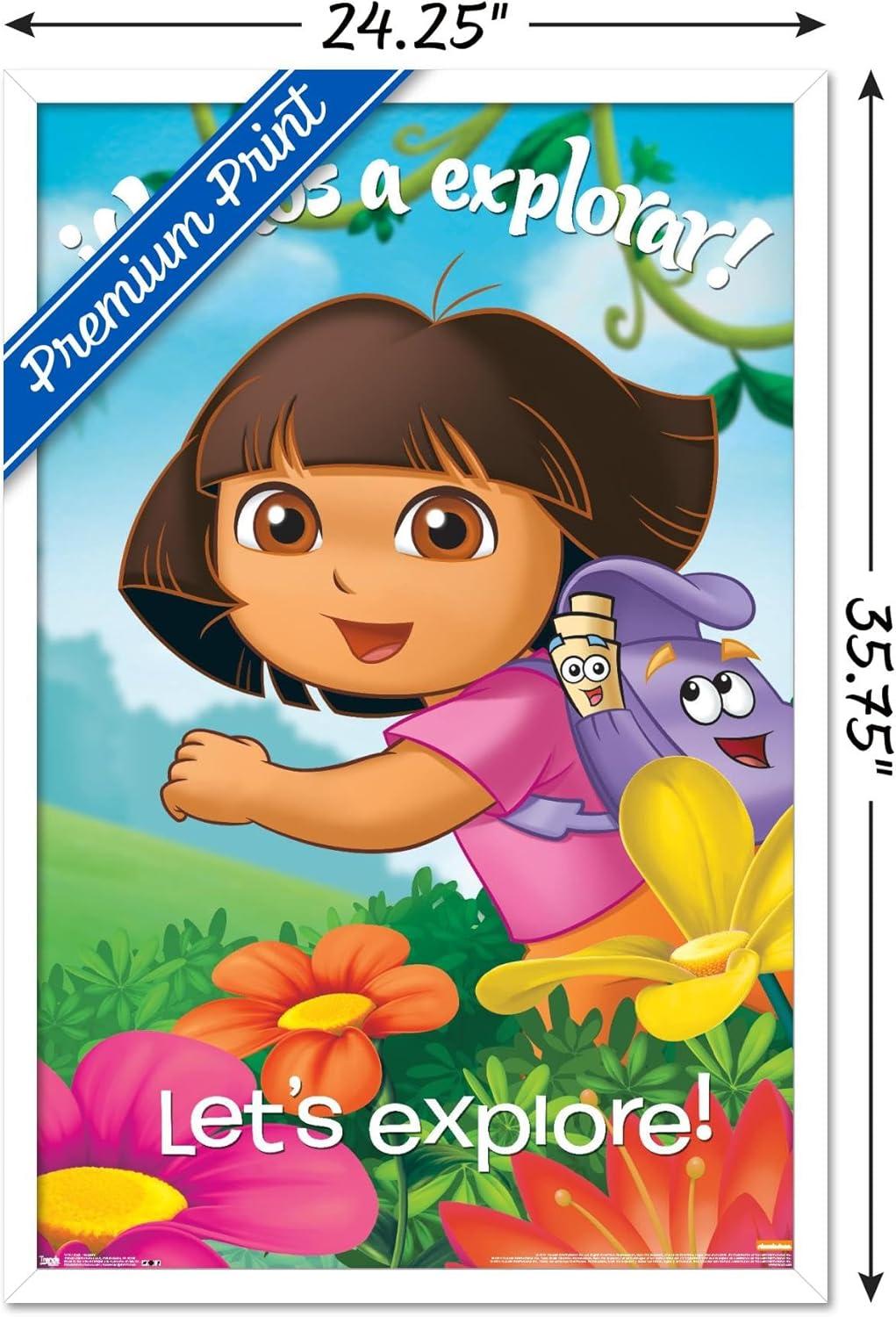 imageTrends International Nickelodeon Dora The Explorer Explore Wall Poster 22375quot x 34quot Premium Unframed VersionWhite Framed Version