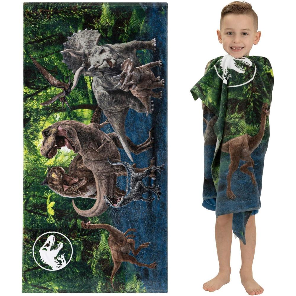 imageFranco Dora The Explorer Kids Super Soft Cotton BathPoolBeach Towel 58 in x 28 in Offically Licensed ProductJurassic World