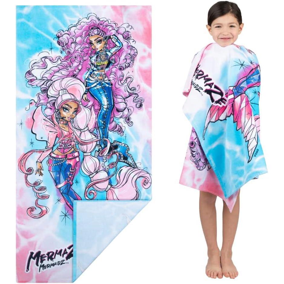 imageFranco Dora The Explorer Kids Super Soft Cotton BathPoolBeach Towel 58 in x 28 in Offically Licensed ProductMermaze
