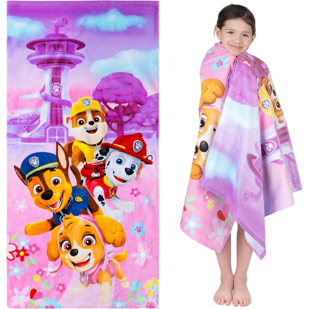 imageFranco Dora The Explorer Kids Super Soft Cotton BathPoolBeach Towel 58 in x 28 in Offically Licensed ProductPaw Patrol Girls