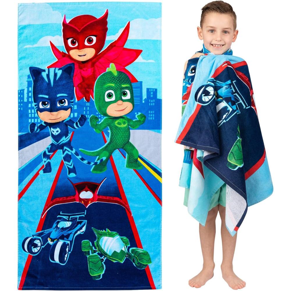 imageFranco Dora The Explorer Kids Super Soft Cotton BathPoolBeach Towel 58 in x 28 in Offically Licensed ProductPj Masks