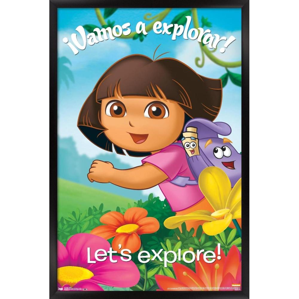 imageTrends International Nickelodeon Dora The Explorer Explore Wall Poster 22375quot x 34quot Premium Unframed VersionBlack Framed Version