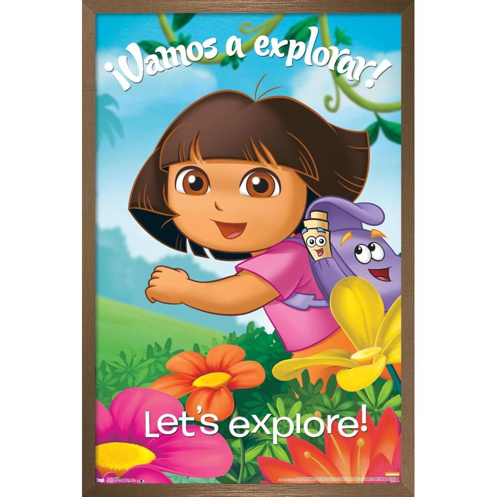 imageTrends International Nickelodeon Dora The Explorer Explore Wall Poster 22375quot x 34quot Premium Unframed VersionBronze Framed Version