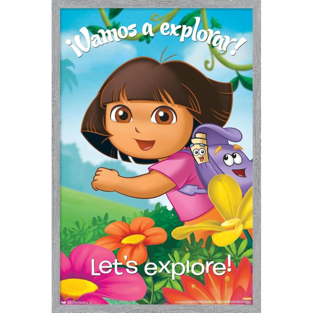 imageTrends International Nickelodeon Dora The Explorer Explore Wall Poster 22375quot x 34quot Premium Unframed VersionGray Framed Version
