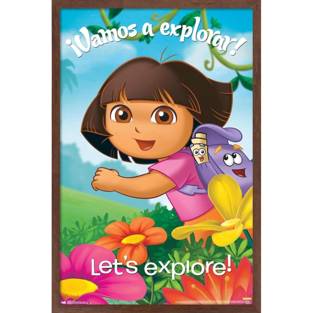 imageTrends International Nickelodeon Dora The Explorer Explore Wall Poster 22375quot x 34quot Premium Unframed VersionMahogany Framed Version