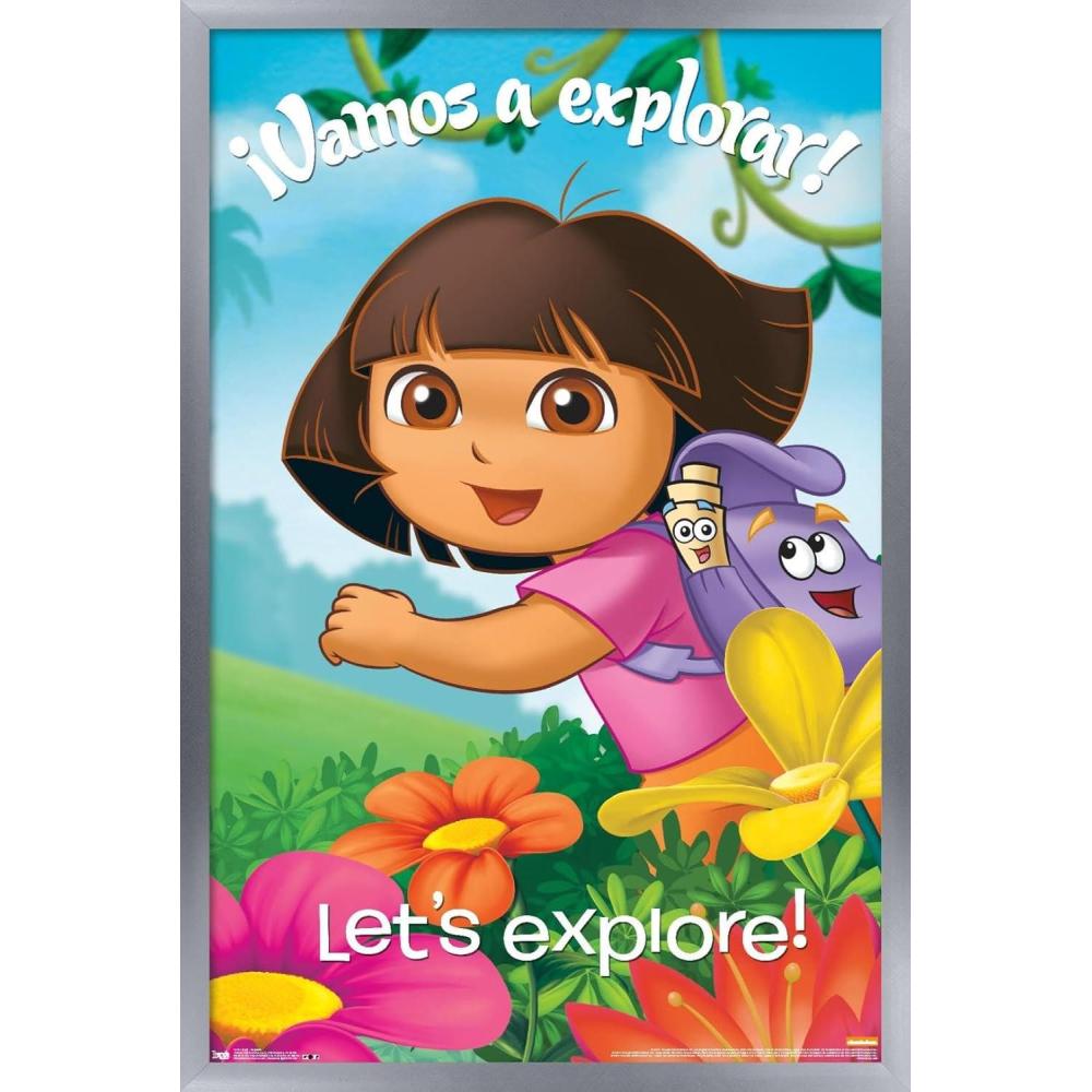 imageTrends International Nickelodeon Dora The Explorer Explore Wall Poster 22375quot x 34quot Premium Unframed VersionSilver Framed Version