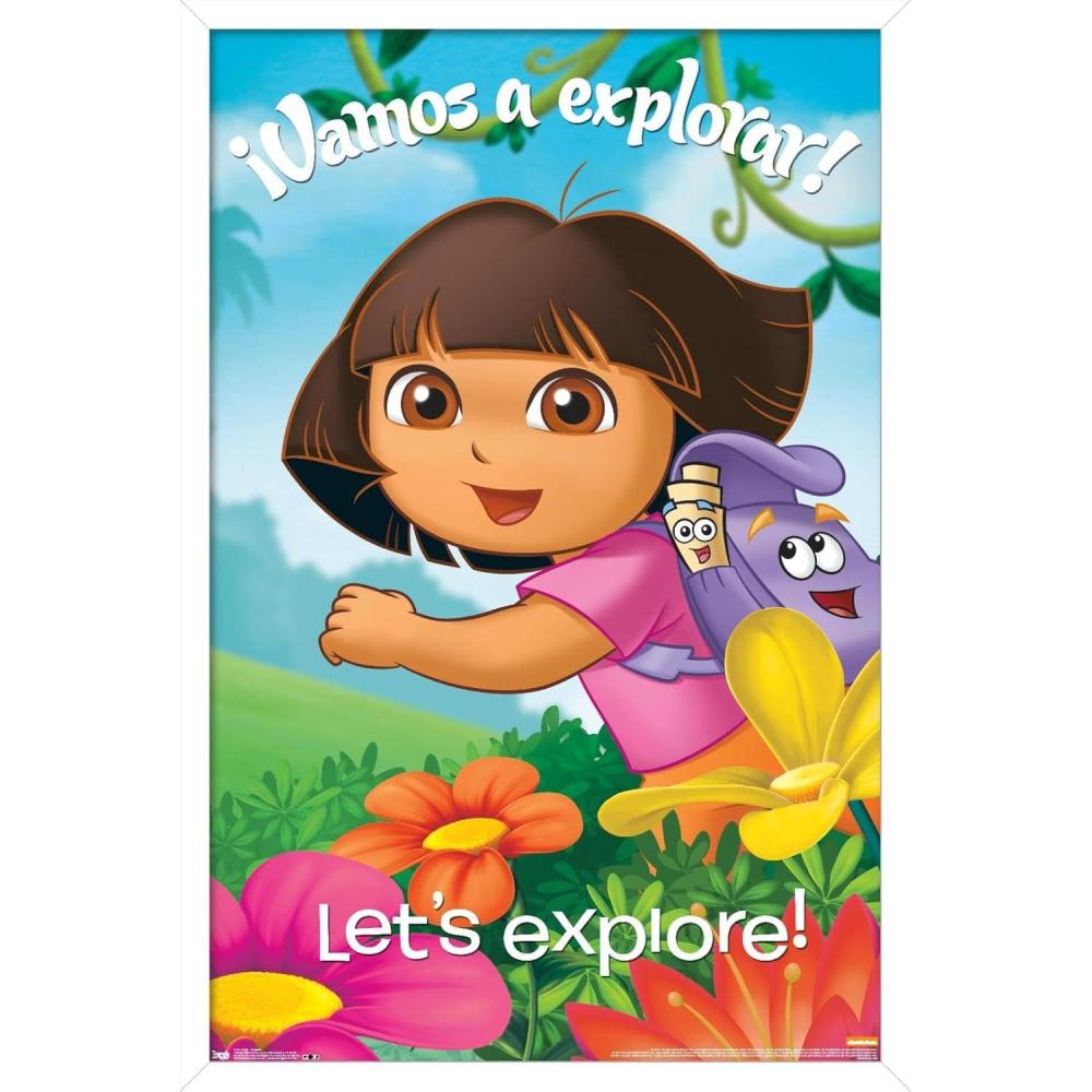 imageTrends International Nickelodeon Dora The Explorer Explore Wall Poster 22375quot x 34quot Premium Unframed VersionWhite Framed Version