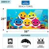 Franco Dora The Explorer Kids Super Soft Cotton Bath/Pool/Beach Towel, 58 in x 28 in, (Offically Licensed Product)(Baby Shark)
