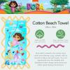 Franco Dora The Explorer Kids Super Soft Cotton Bath/Pool/Beach Towel, 58 in x 28 in, (Offically Licensed Product)(Dora the Explorer)