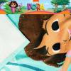 Franco Dora The Explorer Kids Super Soft Cotton Bath/Pool/Beach Towel, 58 in x 28 in, (Offically Licensed Product)(Dora the Explorer)