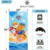 Franco Dora The Explorer Kids Super Soft Cotton Bath/Pool/Beach Towel, 58 in x 28 in, (Offically Licensed Product)(Paw Patrol – Paws in Sand)