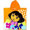 Dora the Explorer Butterfly and Flowers Orange 100% Cotton Hooded Poncho Bath Towel