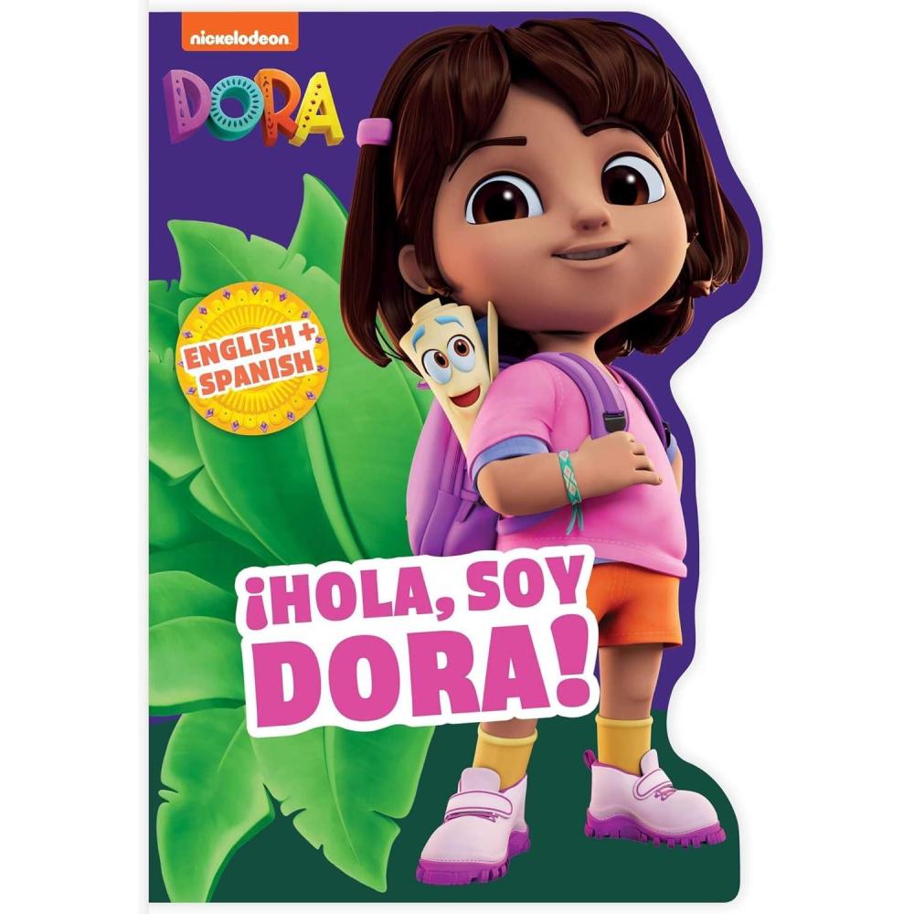 imageDora the Explorer Hola Soy Dora A Dora the Explorer Nickelodeon EnglishSpanish Bilingual Shaped Board Book for Kids