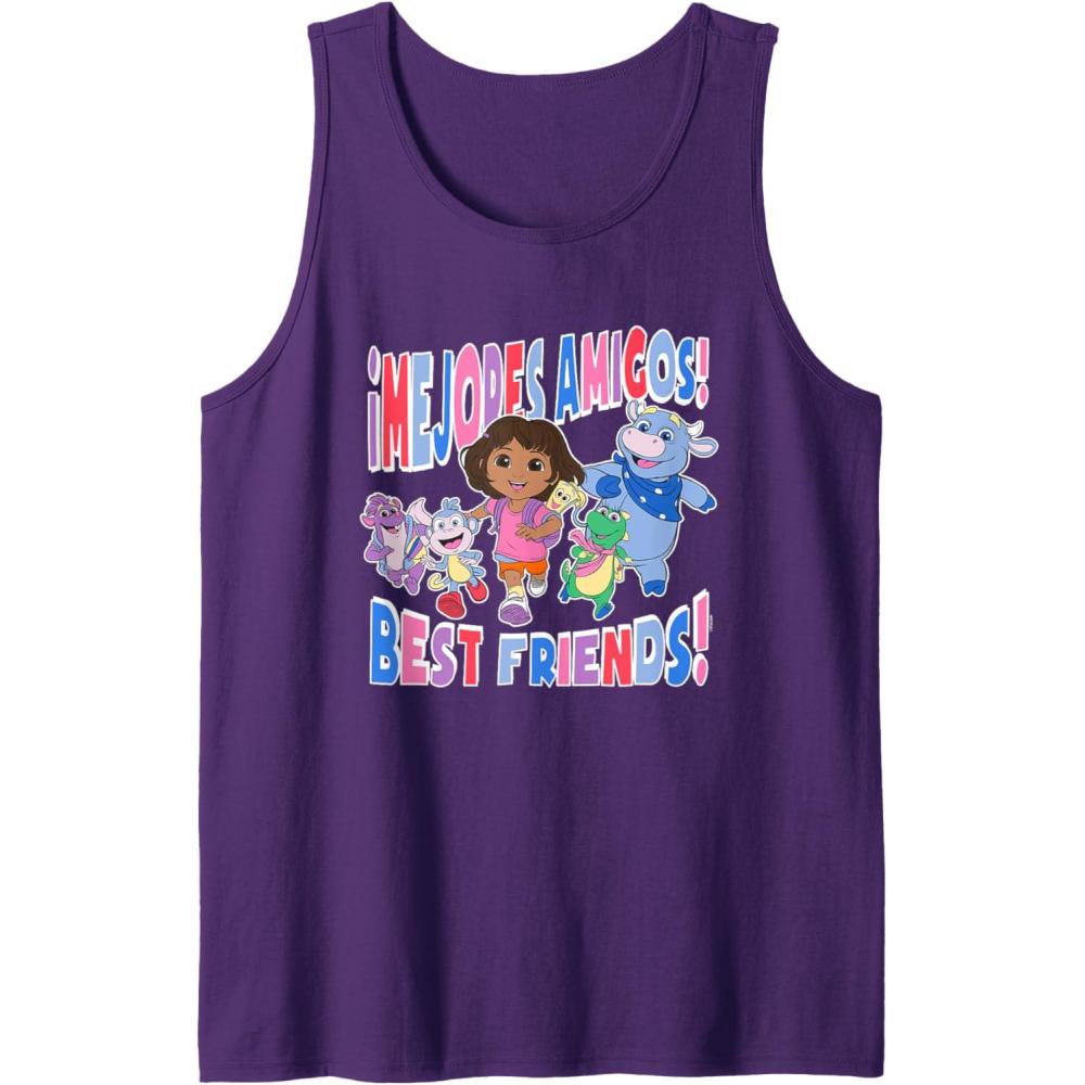 imageDora the Explorer Mejores Amigos Best Friends Chest Logo Tank TopPurple