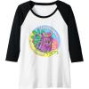 Dora the Explorer I’m Backpack Mo-Mo-Mochila! Chest Logo Raglan Baseball Tee(Black/White)