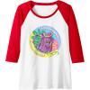 Dora the Explorer I’m Backpack Mo-Mo-Mochila! Chest Logo Raglan Baseball Tee(Red/White)