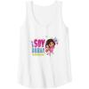 Dora the Explorer ¡Soy Dora! Floral Colorful Big Chest Logo Tank Top(White)