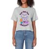Dora the Explorer Backpack Yum Yum Delicioso Women’s Crop Top(Heather Grey)