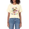 Dora the Explorer Birthday Balloon Logo Women’s Crop Top(Beige)