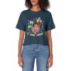 Dora the Explorer Birthday Balloon Logo Women’s Crop Top(Dark Blue)