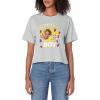 Dora the Explorer Birthday Boy Dora Boots Celebrating Logo Women’s Crop Top(Heather Grey)